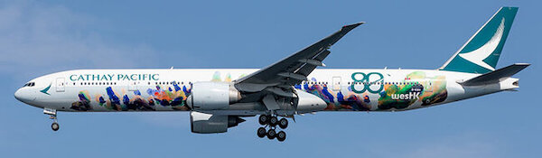 Boeing 777-367ER Cathay Pacific "Spirit of Hong Kong" B-KQU detachable gear  WB4079