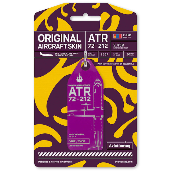 Keychain made of: Hunnu Air ATR 72 - 2-JUCE  2-JUCE