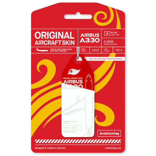 Keychain made of: Hongkong Airlines Airbus A330 - B-LNF  B-LNF