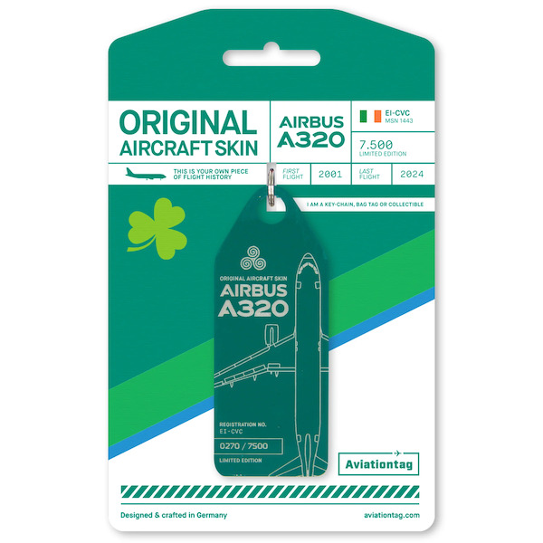 Keychain made of: Aer Lingus Airbus A320 - EI-CVC  EI-CVC