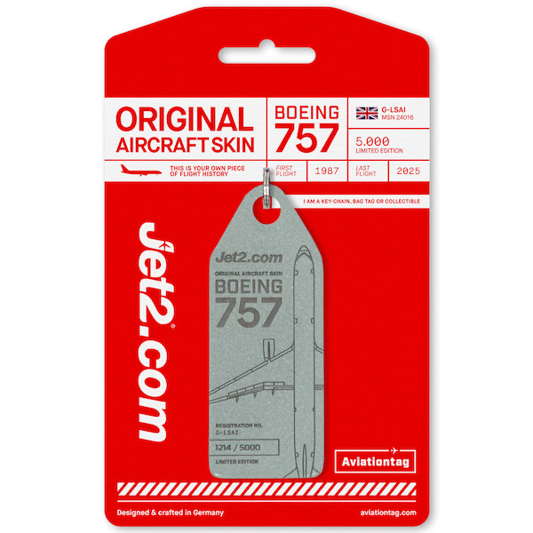 Keychain made of: Jet2 Boeing 757 - G-LSAI  G-LSAI