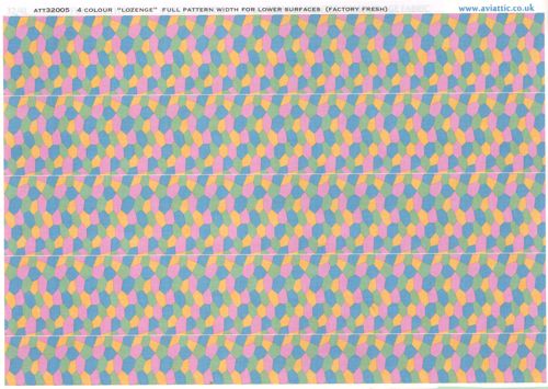 German Lozenge 4 colours full pattern wide for lower surfaces - Factory Fresh ATT32005