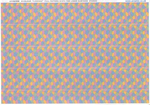 German Lozenge 4 colours full pattern wide for lower surfaces - Faded ATT32006