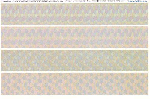 German Lozenge 4 and 5 colours pale reversed full pattern with for upper and lower surfaces - for inside fuselage ATT32011