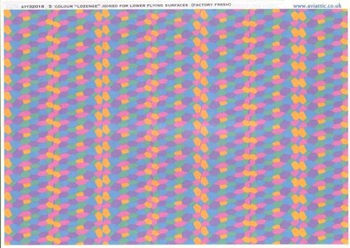 German Lozenge 5 colours joined pattern for lower surfaces - Factory fresh  ATT32018