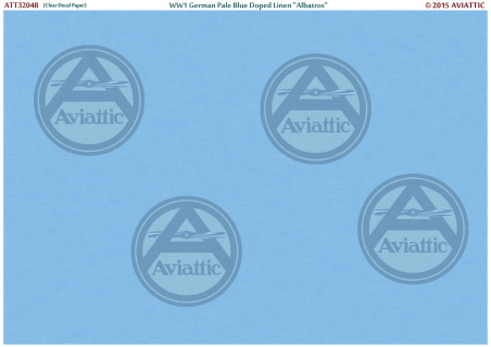 WW1 German Pale Blue Doped Linen "Albatros" (Clear Decal Paper)  ATT32048