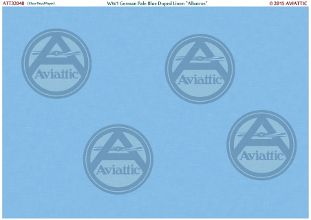 WW1 German Pale Blue Doped Linen "Albatros" (Clear Decal Paper) ATT32048