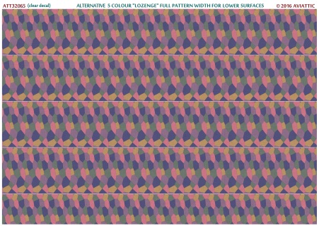 Alternative 5 colour "lozenge" full pattern width for lower surfaces (Clear decal) ATT32065