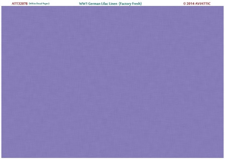 WW1 German Lilac Linen - Factory fresh (White decal Paper) ATT32078