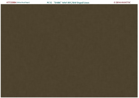 WW1 RAF/RFC PC12 'Dark" Doped Linnen (White decal Paper) ATT32084