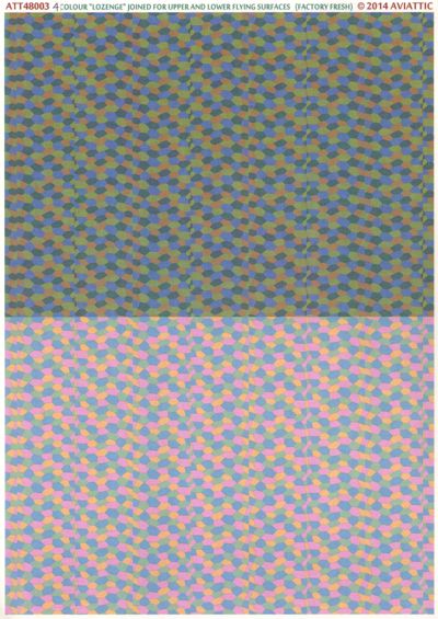 German Lozenge 4 colours Joined for upper and lower surfaces - Factory Fresh ATT48003