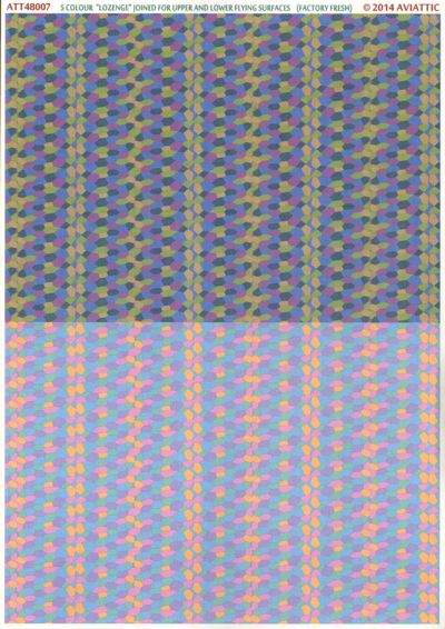 German Lozenge 5 colours Joined for upper and lower surfaces - Factory Fresh ATT48007