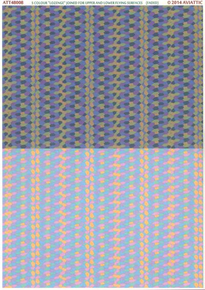 German Lozenge 5 colours Joined for upper and lower surfaces - Faded ATT48008