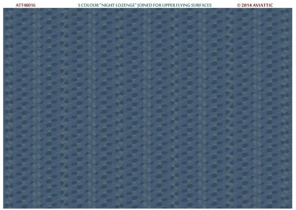 German 5 colour 'night lozenge' joined pattern width for upper surfaces ATT48016