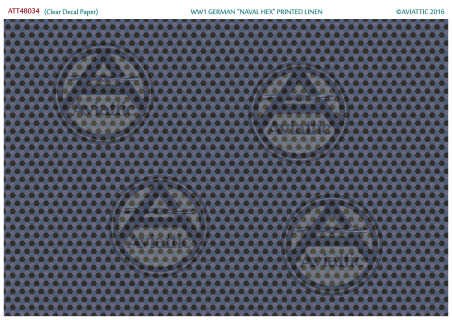 WW1 German "Naval Hex" Printed Linen ATT48034
