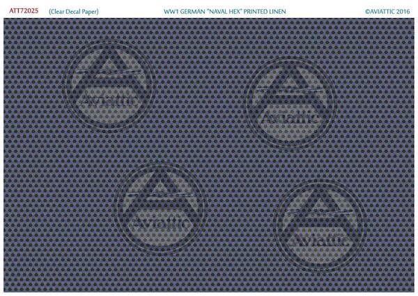 WW1 German "Naval Hex" Printed Linen on clear paper ATT72025