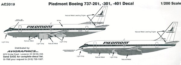 Boeing 737-200/-300/-400 (Piedmont) AG2019