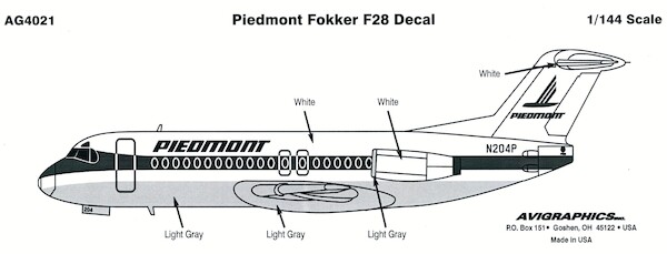 Fokker F28 Fellowship (Piedmont) AG4021
