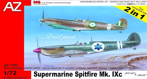 Spitfire Mk.IXc Duel pack (Israel vs Egypt)  2 Spitfire kits included  az7393