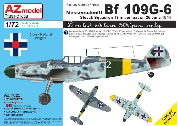 Messerschmitt Bf109G-6 'Slovak Sq.13, 26 June 1944'  AZ7625