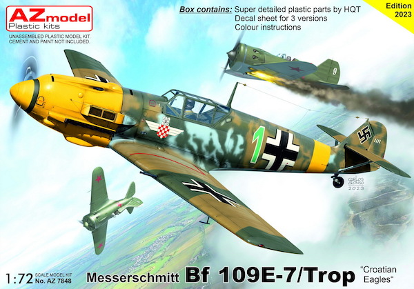 Messerschmitt Bf 109E-7/Trop  "Croatian Eagles"  az7848