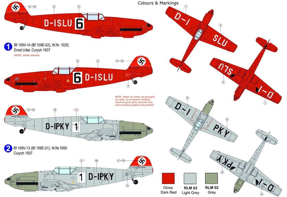 AZ Models az7870 Messerschmitt Bf 109V-13/14 'Zürich 1937&#0