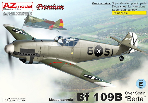 Messerschmitt Bf109B 'Berta' over Spain  AZ7896
