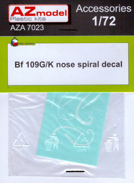 Messerschmitt BF109G nose spiral decal (6x) AZA7023