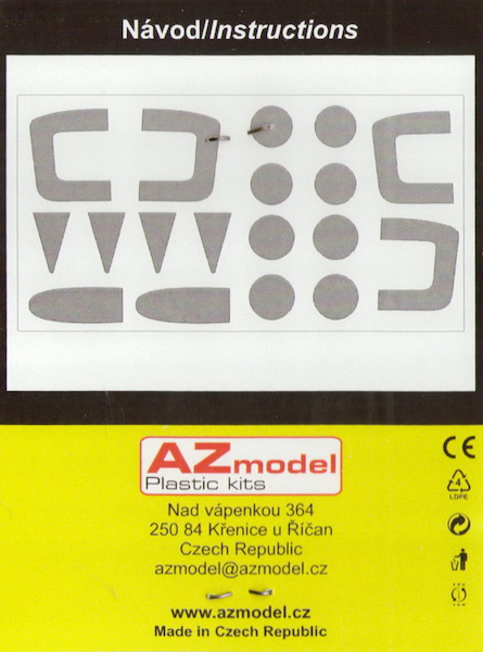 Saro SR53A/Rocketeer Canopy and wheel Mask for AZ kits AZA7035
