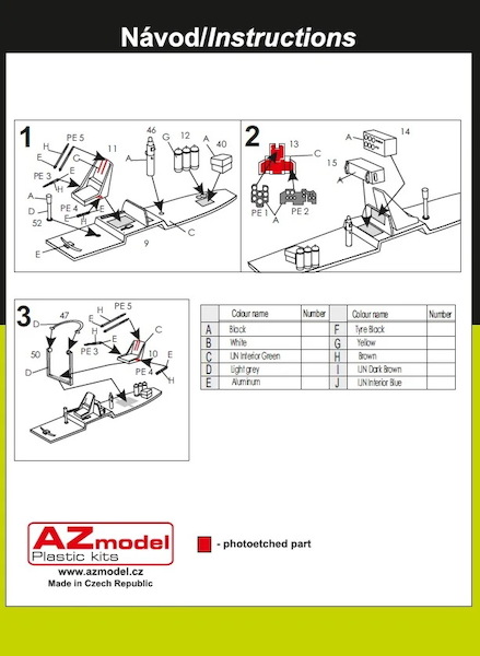 Yokosuka D4Y Judy Photo Etch Detail Parts (AZ Models) AZA7038