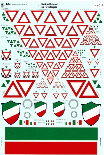 Mexican Navy and Air Force insignia and stencils AZT48017A