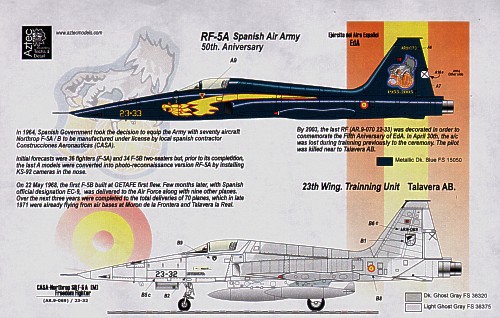 Spanish F5's, Operational units and special Schemes AZT48033