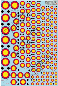 Belgian roundels with external blue circle (post 1945) FROX15