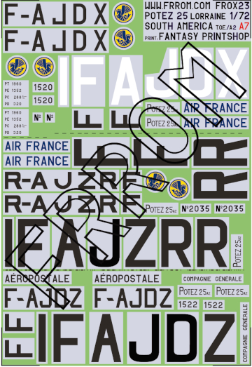 Potez 25 Lorraine South America (Air France, Aeropostale) FROX23