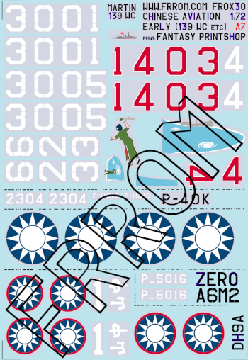 China Early (Martin 139 WC, DH-9, Zero, P-40K) FROX30