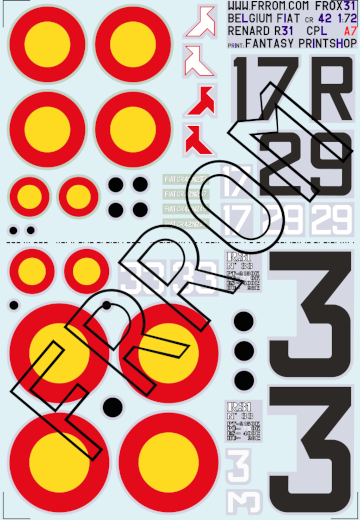 Belgium Fiat CR 42 / Renard R-31  FROX31