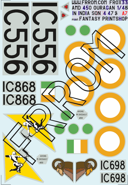 AMD 450 Ouragan 'Toofani"  'In India Sqn 4 / 47 / 51 Aux.  FROX33