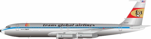 Boeing 707-300 Trans Global Airlines N324F B-707-AIRPORT-55-P