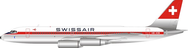 Convair CV990A Coronado Swissair HB-ICB with stand B-990-SR-CB