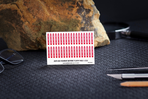 3D Remove Before Flight tags (36 tags) B3D-0001