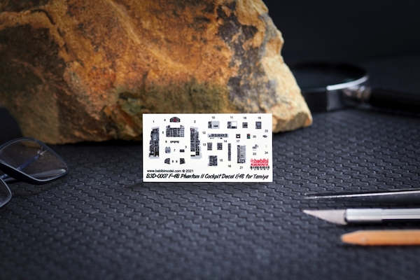 3D Cockpit Detail Decals F4B Phantom (Tamiya) B3D-0007
