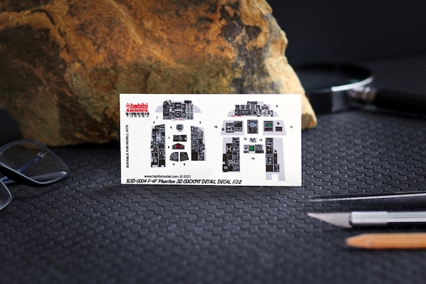 3D Cockpit Detail Decals F4F Phantom (Revell) B3D-0004