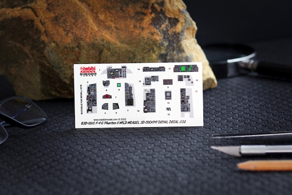 3D Cockpit Detail Decals F4G Phantom wild Weasel (Revell) B3D-0015