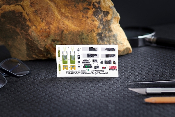 3D Cockpit Detail Decals F4G Phantom II wild Weasel (Hasegawa) B3D-0018
