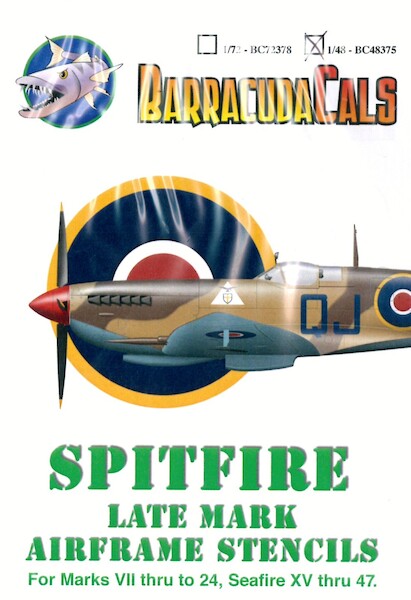 Spitfire late Mark Stencils for Marks VII thru to 24, Seafire XV thru 47  bc48375