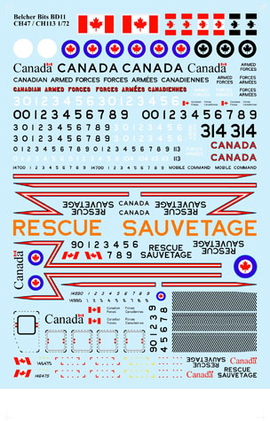 Canadian Helicopters (Chinook, Labrador/Voyageur/Cormorant) REPRINT BD11