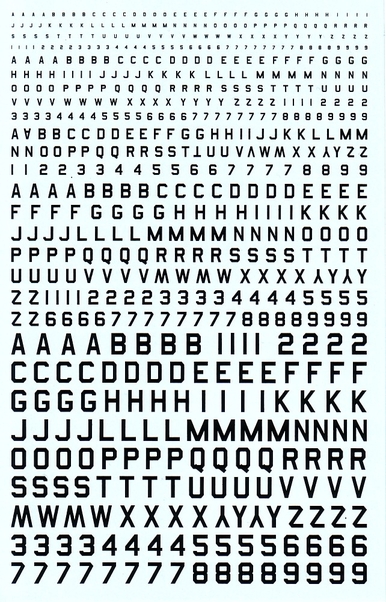Black 45" codes (2-10mm) bd03