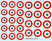 French roundels Armée de l'air 1943-82 diameter from 17 to 22 mm bd12