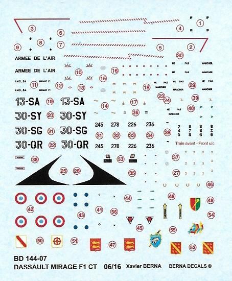 Dassault Mirage F1CT (French AF) (4 schemes) BD144-07