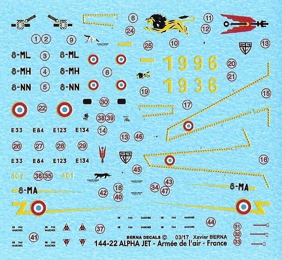 Dassault Alpha Jet 8-MA (special scheme 60 years) (4 schemes) BD144-22